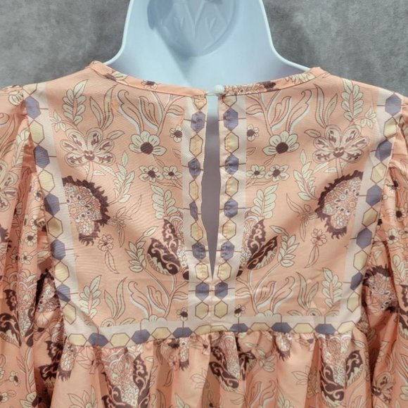 MISSLOOK Bohemian Style Puff Sleeve Blouse Size Medium - Picture 7 of 12